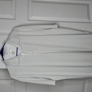 Greg Norman Men's XL Polo white/gray striped